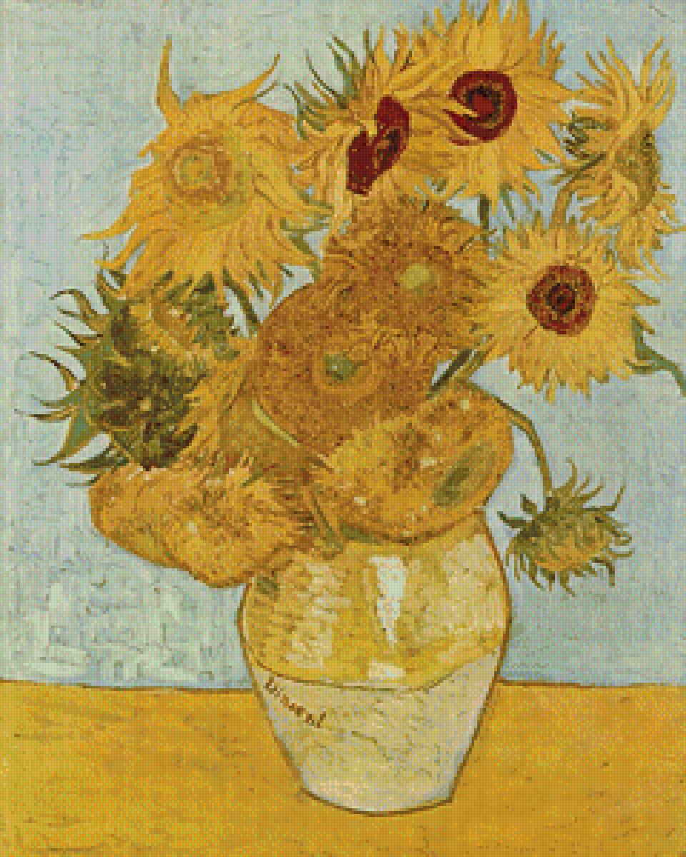 Ван Гог Подсолнухи - подсолнухи, цветы - предпросмотр
