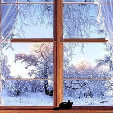 Схема вышивки «Зима за окном»