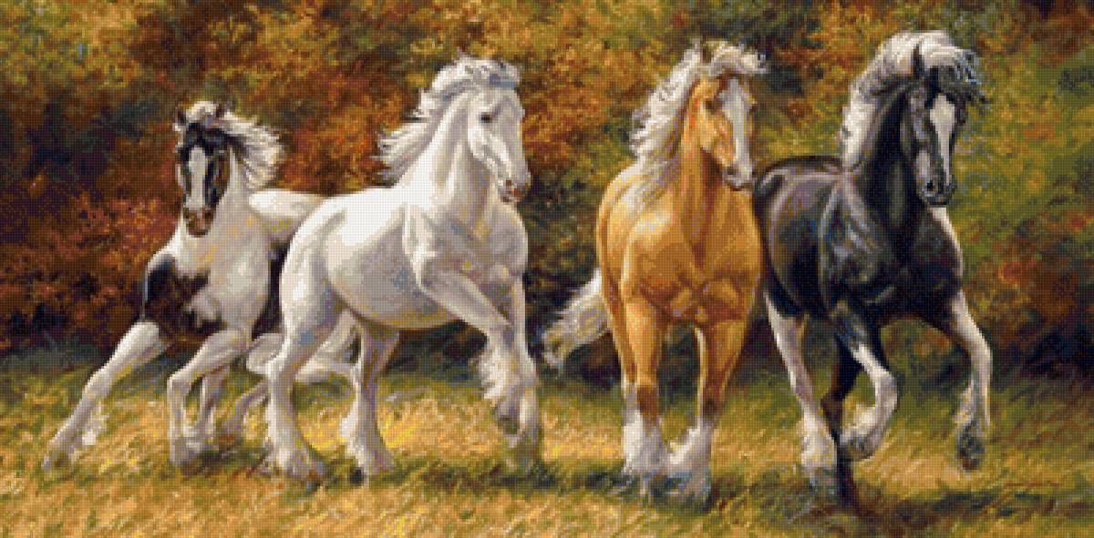 Четверка - лошадь, кони, четверка лошадей - предпросмотр