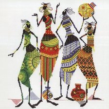 Оригинал схемы вышивки «Африканские красавицы» (№1378764)