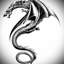 Оригинал схемы вышивки «дракон» (№1379240)