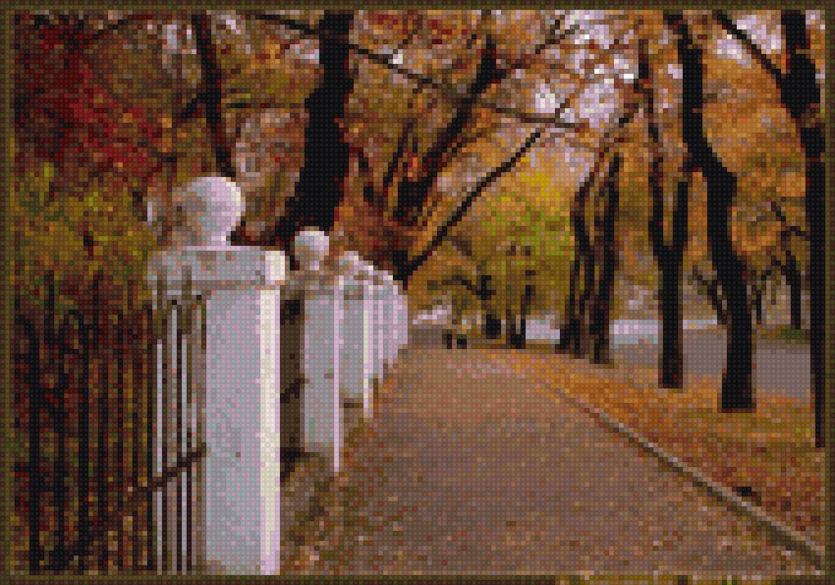 осенняя улица - осень, листья, парк, деревья - предпросмотр