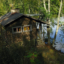 Схема вышивки «дом у воды»