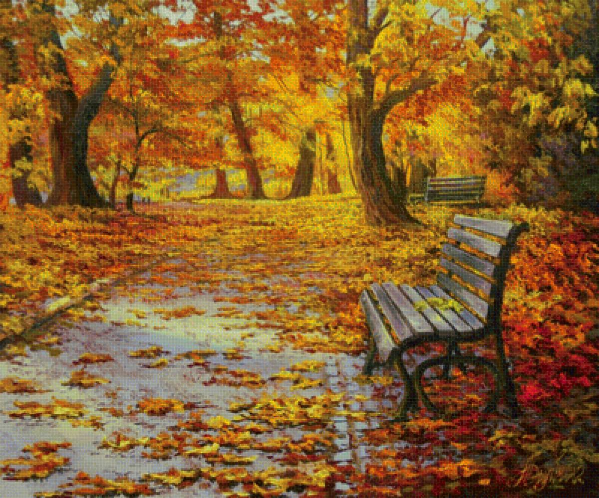 осень в парке - пейзаж, природа, осень - предпросмотр