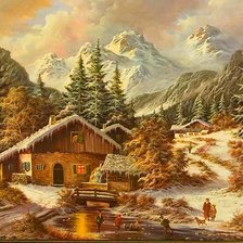 зима в горах