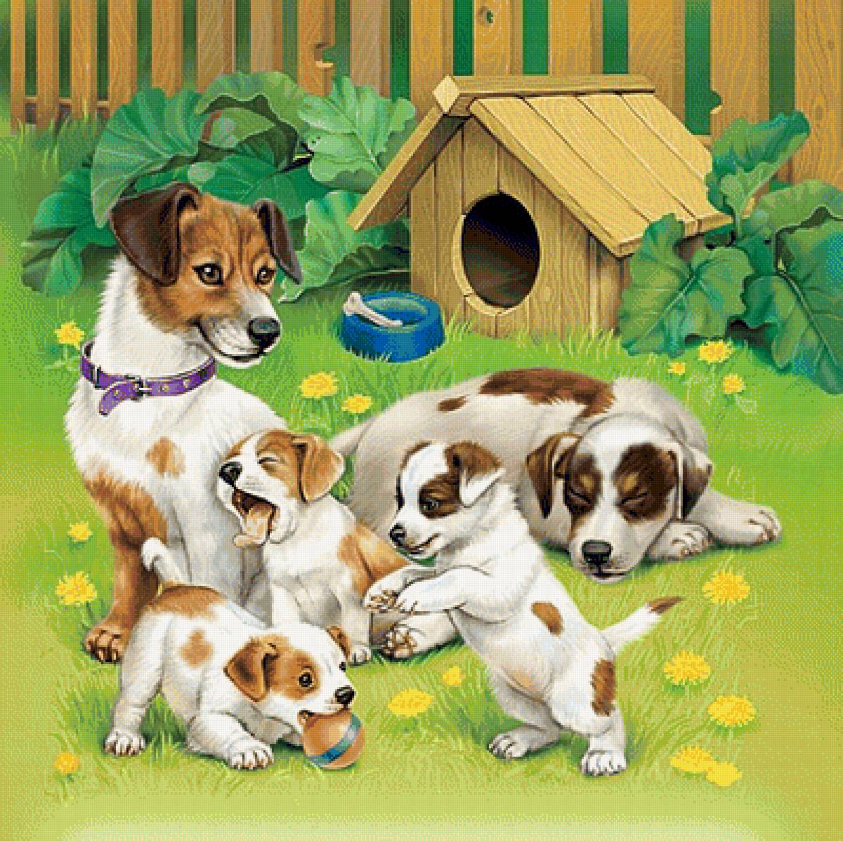 625 - собака, щенки, в детскую - предпросмотр