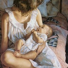 Оригинал схемы вышивки «Мать и дитя» (№1396754)