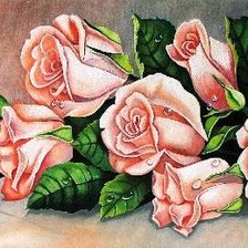 Оригинал схемы вышивки «розы» (№1400300)