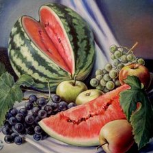 Оригинал схемы вышивки «Натюрморт с фруктами» (№1402924)