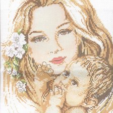 Оригинал схемы вышивки «Мать и дитя» (№1407476)