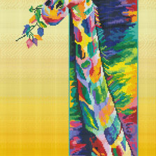 Схема вышивки «tęczowa żyrafa»