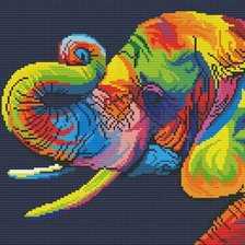Схема вышивки «tęczowe słoniątko»
