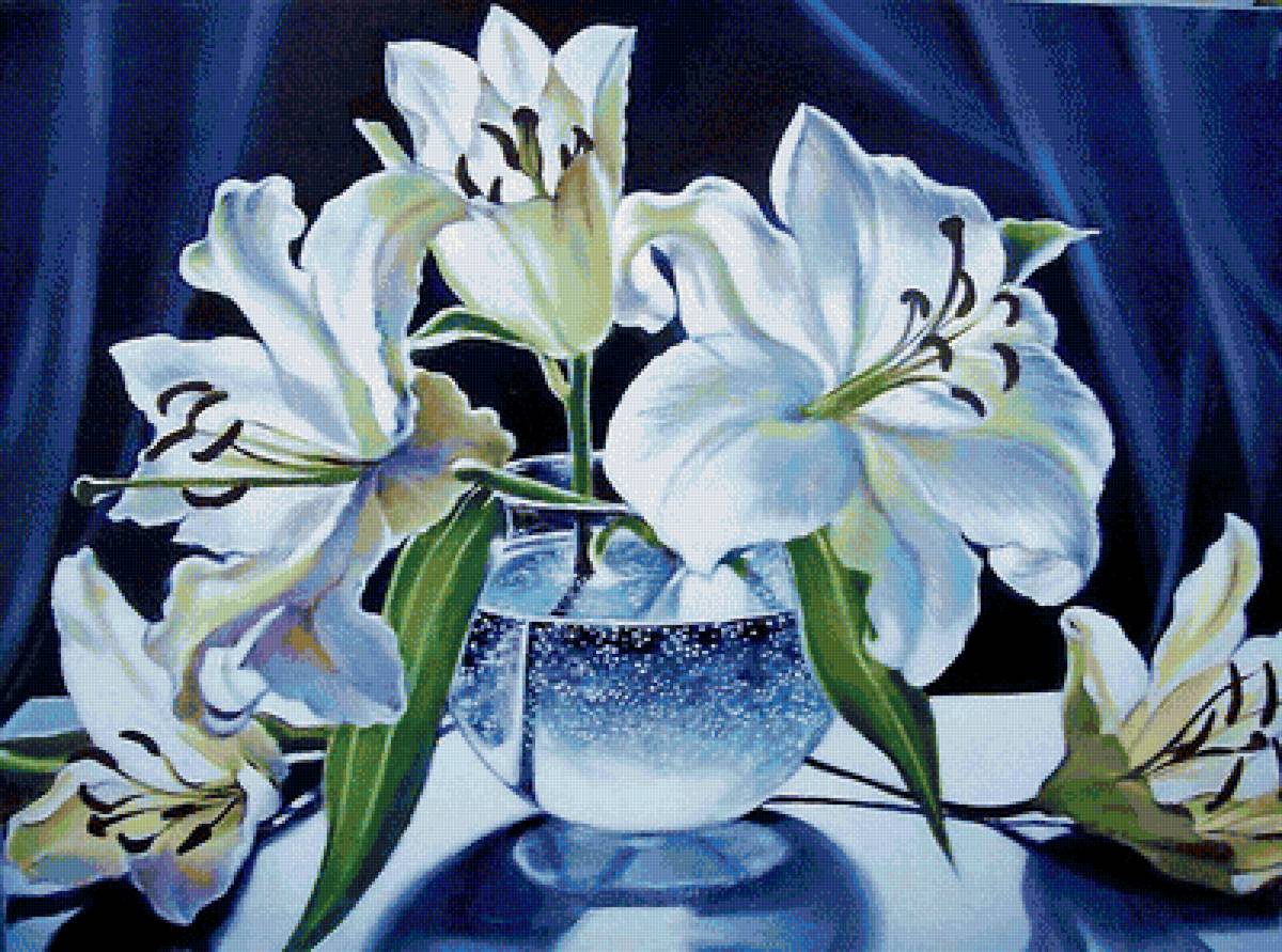 Белые лилии - белые цветы, лилия - предпросмотр
