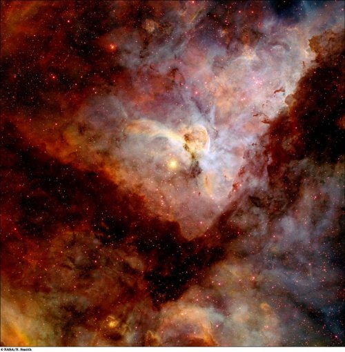 Orange nebula - космос, туманность, звезды - оригинал