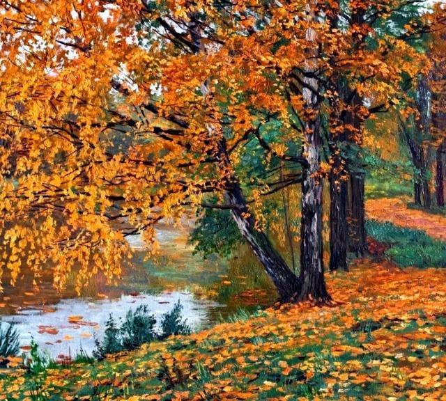 Осень. У реки. - пейзаж, река, природа, осень, лес, времена года - оригинал