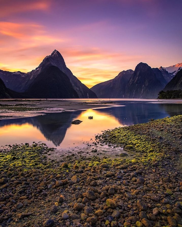 Lake&Mountains - озеро, новая зеландия, горы, рассвет - оригинал