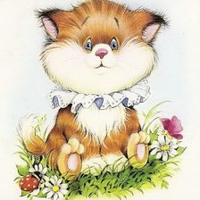 Оригинал схемы вышивки «Маленькие котята» (№1425381)