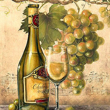 Оригинал схемы вышивки «белое вино и виноград» (№1430147)