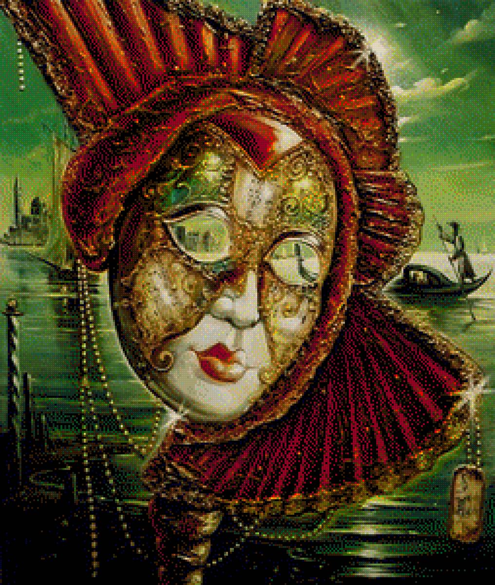 Венецианская маска Левин2 - праздник, маска, венецианский карнавал, венеция, тайна - предпросмотр
