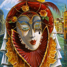 Оригинал схемы вышивки «Венеция, карнавал6» (№1434013)