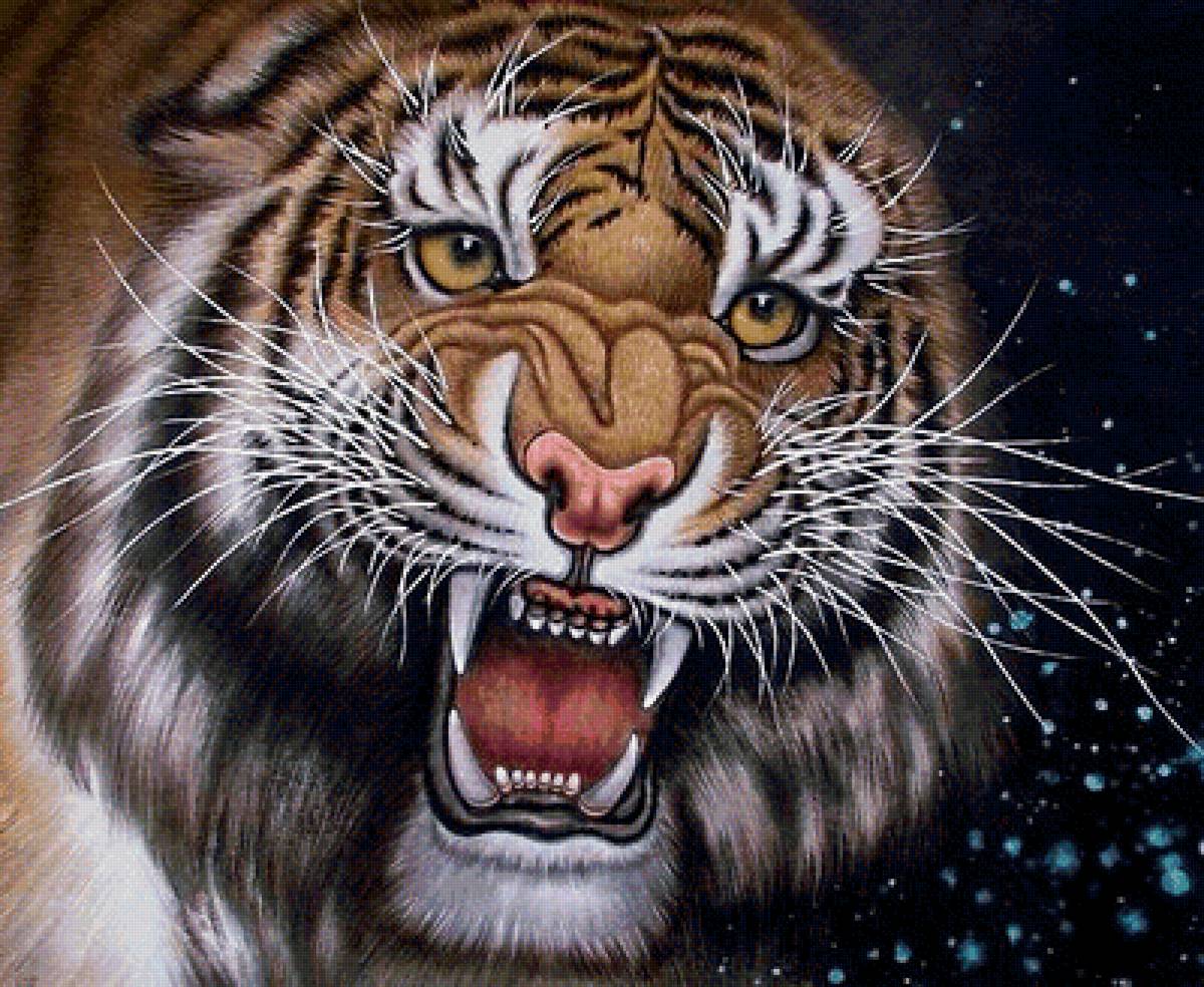 тигр - тигр, хищники - предпросмотр