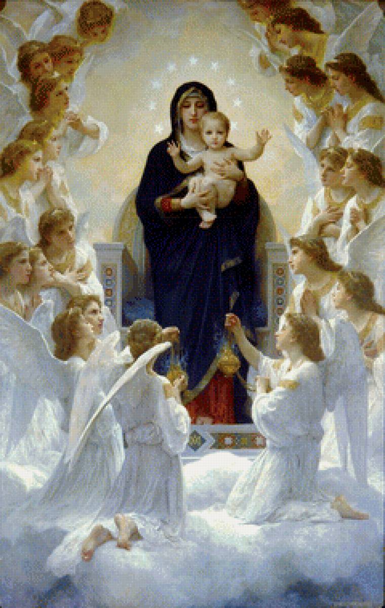 богородица с младенцем и ангелами - предпросмотр