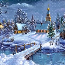Оригинал схемы вышивки «русская зима» (№1441314)