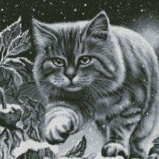 Оригинал схемы вышивки «Фамильяр (ведьмины коты) или Лунный кот» (№1452542)