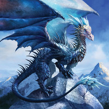 Оригинал схемы вышивки «Синий дракон» (№1463594)