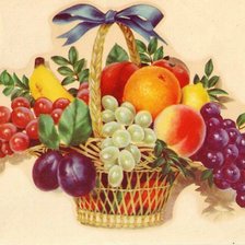 Оригинал схемы вышивки «Корзина с фруктами» (№1468346)