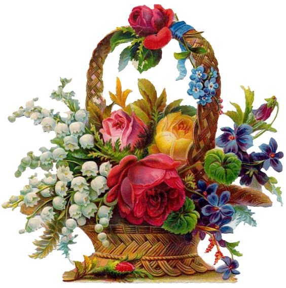 карзина цветов - композиция, цветы - оригинал