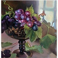 Схема вышивки «Виноградная гроздь в вазе»