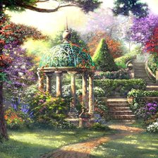 Оригинал схемы вышивки «Цветущий сад» (№1473913)