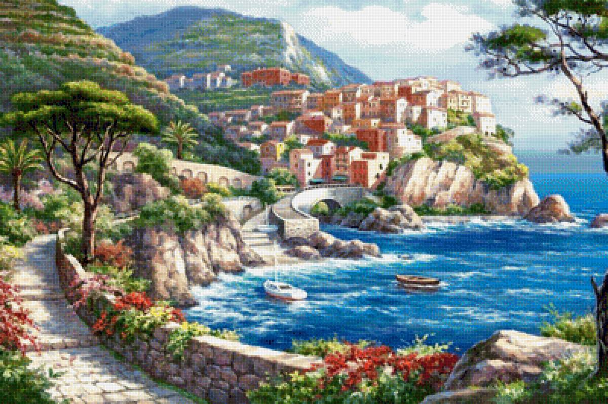 Пейзаж по картину Сунг Ким - море, картина, пейзаж - предпросмотр