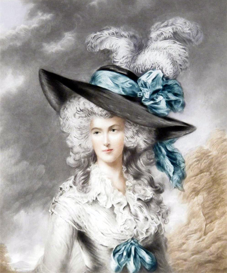Дама в шляпе - портрет, дама - оригинал