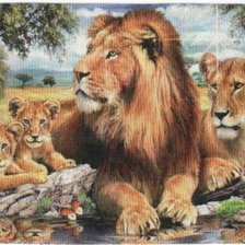 Оригинал схемы вышивки «лев» (№1483823)