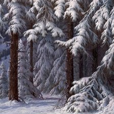 Оригинал схемы вышивки «Зимний лес» (№1489120)