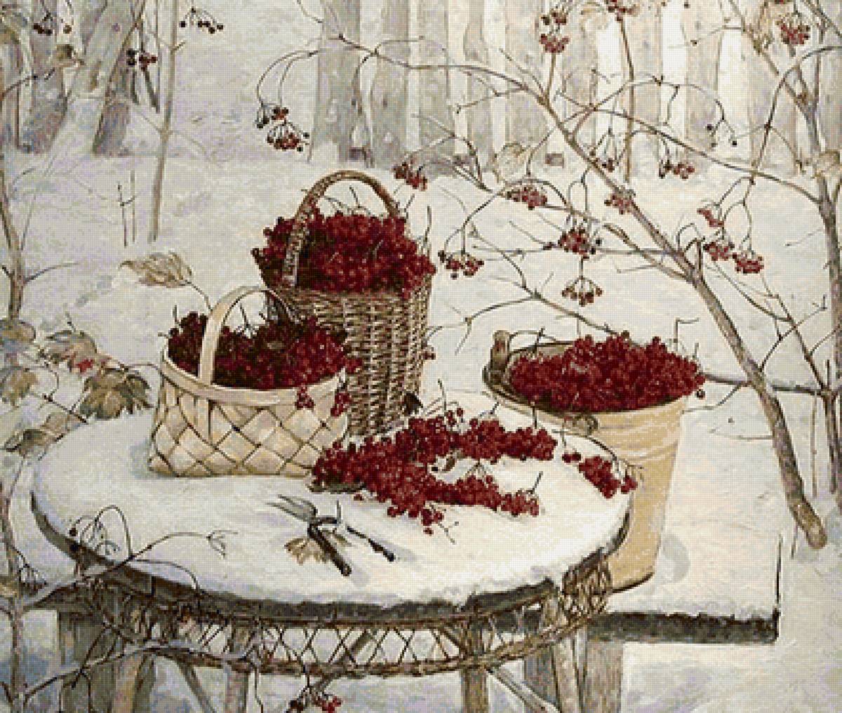 ягоды зимой - лес, зима - предпросмотр