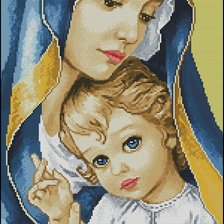 Оригинал схемы вышивки «матерь с младенцем» (№1495114)