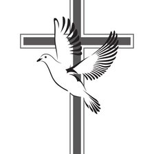 Схема вышивки «Крест и голубь»