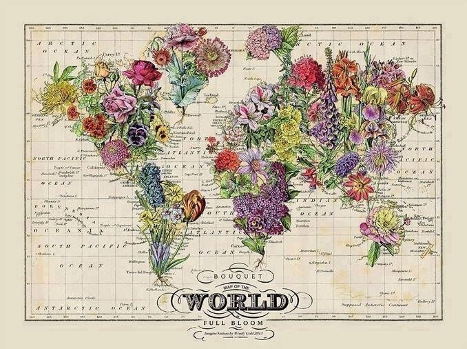 Карта мира в цветах - оригинал