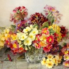 Схема вышивки «цветы в хрустальной вазе»
