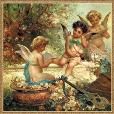 Оригинал схемы вышивки «маленькие ангелочки» (№1515016)