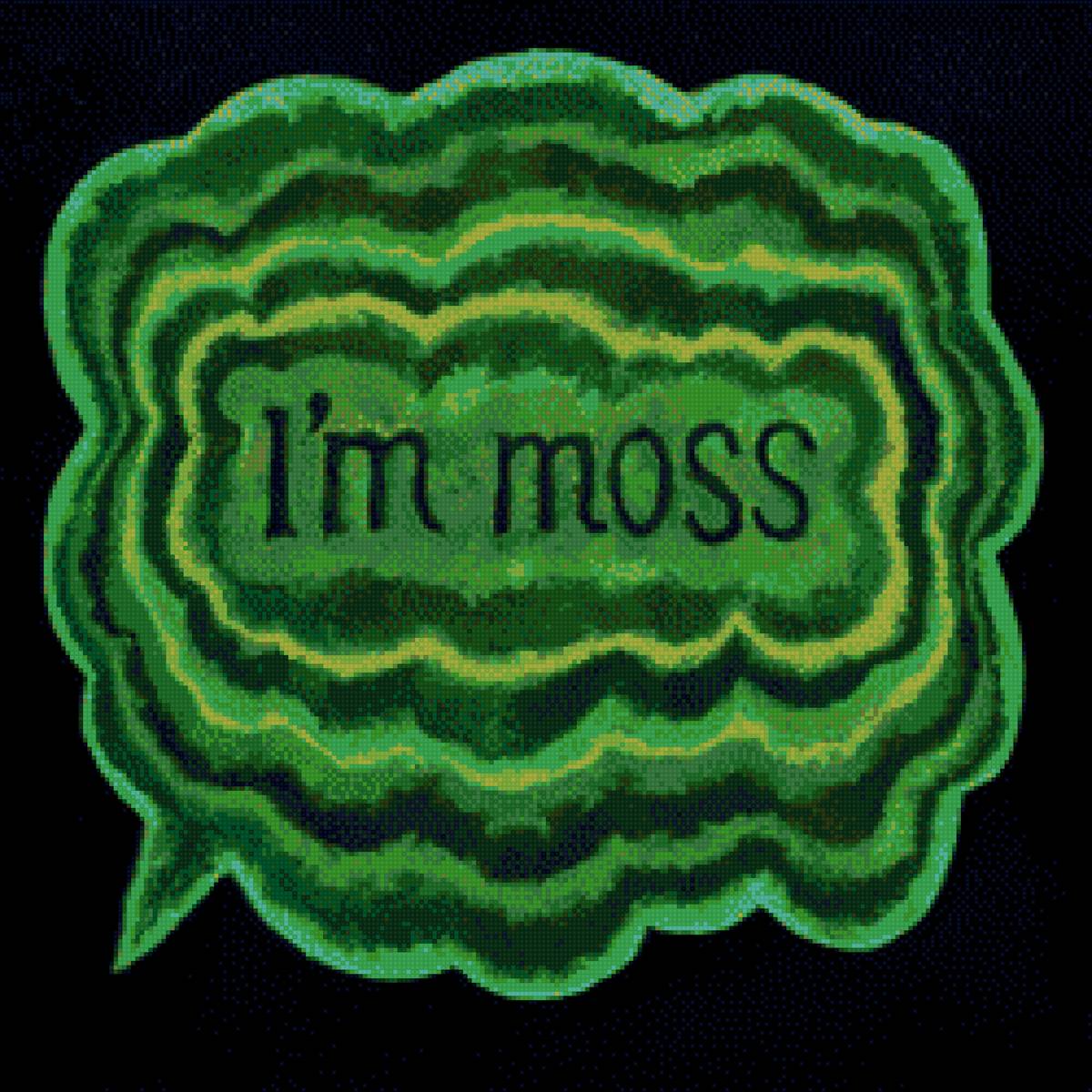 I'm moss - зелень, волна, картина - предпросмотр