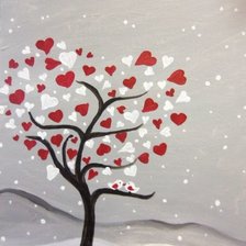 Схема вышивки «snow and hearts»