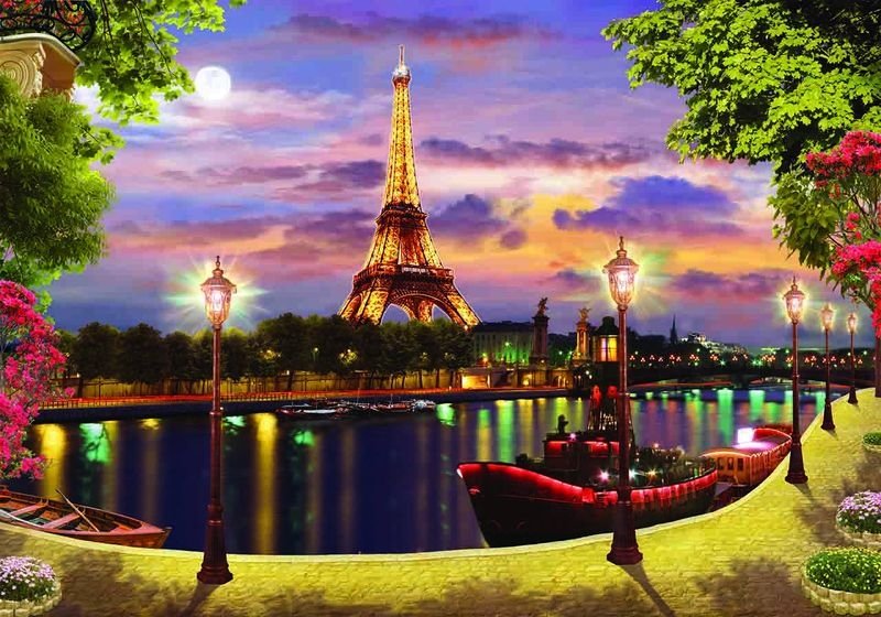 Вечерний Париж - париж, франция - оригинал