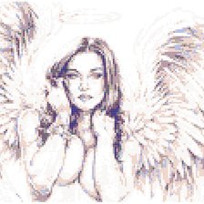 Оригинал схемы вышивки «Девушка-ангел» (№1550120)