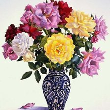 Схема вышивки «váza,kvety»
