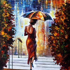 Схема вышивки «Дама с зонтом»