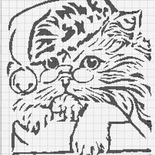 Оригинал схемы вышивки «кот» (№1563150)